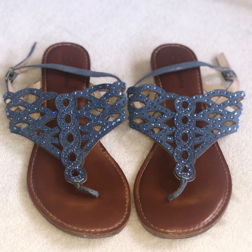 Nordstrom Blue Sparkle Sandals